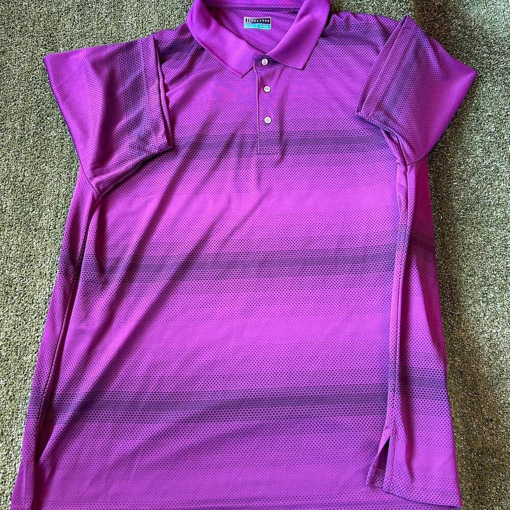 Pga-tour Men's Purple and Pink Polo-shirts